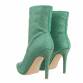 Damen High-Heel Stiefeletten - green