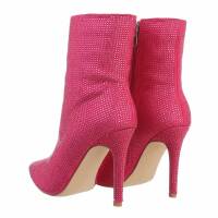 Damen High-Heel Stiefeletten - pink