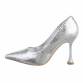 Damen High-Heel Pumps - silver Gr. 37