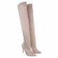 Damen Overknee-Stiefel - beige