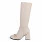 Damen High-Heel Stiefel - beige Gr. 38