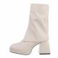 Damen High-Heel Stiefeletten - beige