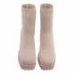 Damen High-Heel Stiefeletten - beige