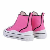 Damen High-Sneakers - fushia