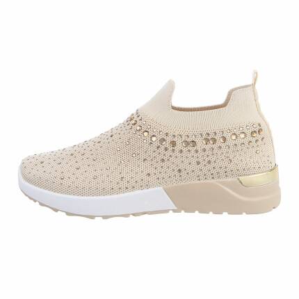 Damen Low-Sneakers - beige