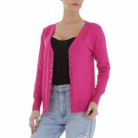 Damen Strickjacke von White ICY Gr. One Size - fuschia