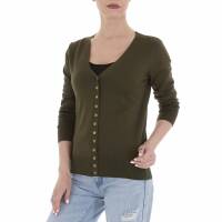 Damen Strickjacke von White ICY Gr. One Size - armygreen