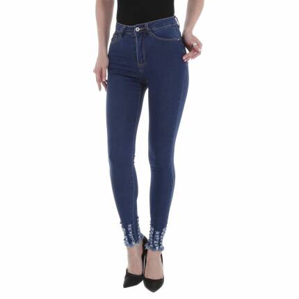 Damen High Waist Jeans von Laulia Gr. S/36 - blue