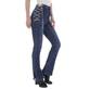 Damen Bootcut Jeans von Laulia - blue