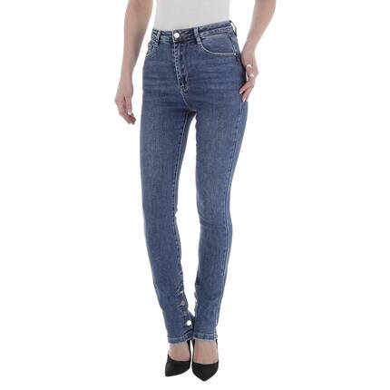 Damen High Waist Jeans von Laulia Gr. M/38 - blue