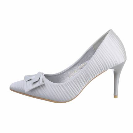 Damen High-Heel Pumps - silver Gr. 36