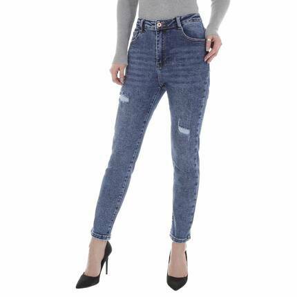 Damen High Waist Jeans von Laulia Gr.  - blue