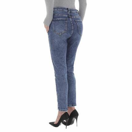 Damen High Waist Jeans von Laulia Gr.  - blue