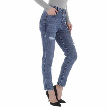 Damen High Waist Jeans von Laulia Gr.  - blue