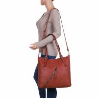 Damen Schultertasche - brickred