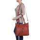 Damen Schultertasche - brickred