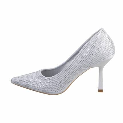 Damen High-Heel Pumps - silver Gr. 36