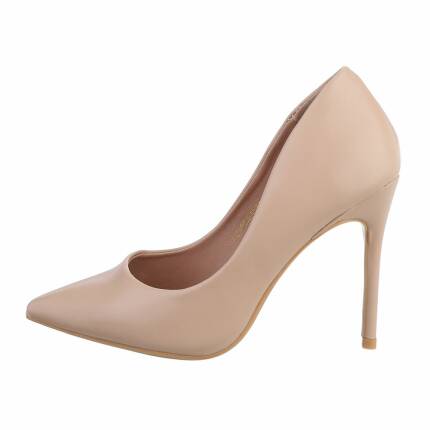 Damen High-Heel Pumps - beige Gr. 37