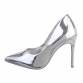 Damen High-Heel Pumps - silver Gr. 36