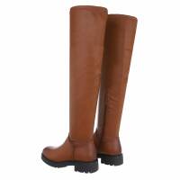 Damen Overknee-Stiefel - camel