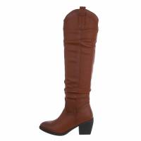 Damen Overknee-Stiefel - camel