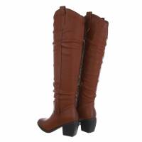 Damen Overknee-Stiefel - camel