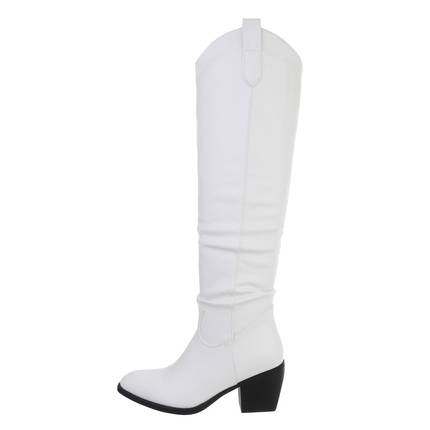 Damen Overknee-Stiefel - white Gr. 40