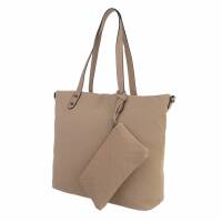 Damen Schultertasche - taupe