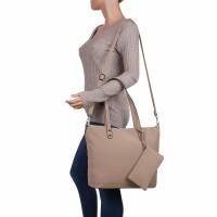 Damen Schultertasche - taupe