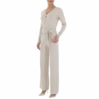 Damen Langer Jumpsuit von Emma & Ashley - beige