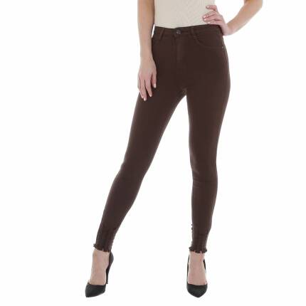 Damen High Waist Jeans von Laulia Gr. M/38 - coffee