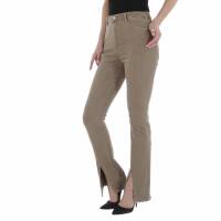 Damen Bootcut Jeans von Laulia - beige