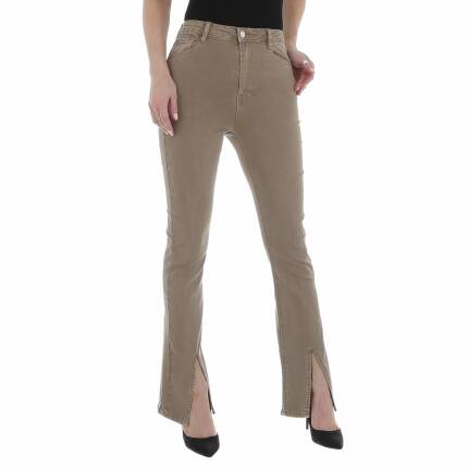 Damen Bootcut Jeans von Laulia Gr. S/36 - beige