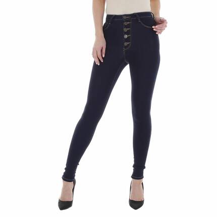 Damen High Waist Jeans von Laulia Gr. S/36 - DK.blue