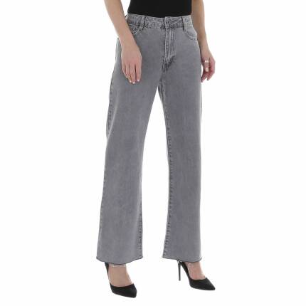 Damen High Waist Jeans von Laulia Gr. S/36 - grey