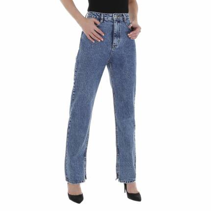 Damen High Waist Jeans von Laulia Gr. L/40 - blue