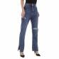 Damen High Waist Jeans von Laulia Gr. L/40 - blue