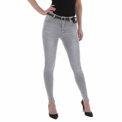 Damen High Waist Jeans von Laulia Gr. XS/34 - L.grey