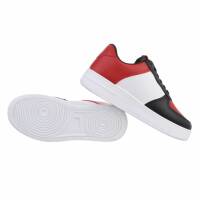 Damen Low-Sneakers - redblack