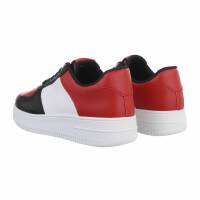 Damen Low-Sneakers - redblack