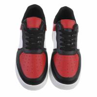 Damen Low-Sneakers - redblack