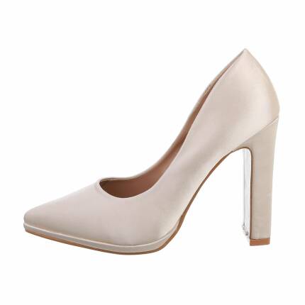 Damen High-Heel Pumps - beige Gr. 39