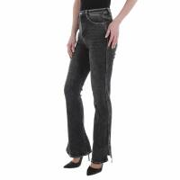 Damen Bootcut Jeans von Laulia - black