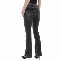 Damen Bootcut Jeans von Laulia - black