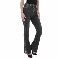 Damen Bootcut Jeans von Laulia - black