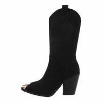 Damen Western- & Bikerboots - blacksuede