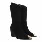 Damen Western- & Bikerboots - blacksuede