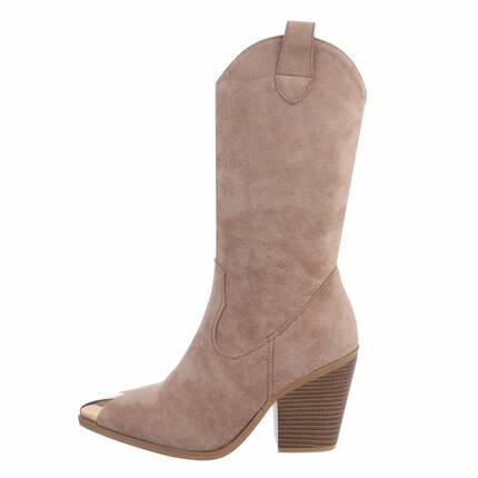 Damen Western- & Bikerboots - nudesuede Gr. 36