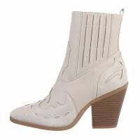 Damen Western- & Bikerboots - beigepu Gr. 38