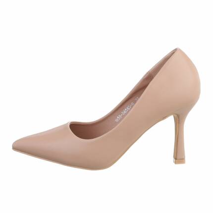 Damen High-Heel Pumps - beige Gr. 36